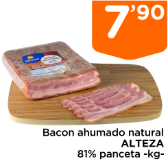 Bacon ahumado natural ALTEZA 81% panceta -kg-