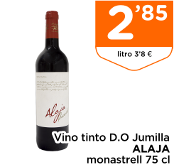 Vino tinto D.O Jumilla ALAJA monastrell 75 cl
