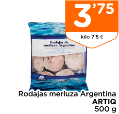 Rodajas merluza Argentina ARTIQ 500 g
