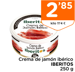 Crema de jam?n ib?rico IBERITOS 250 g