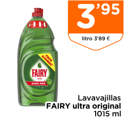 Lavavajillas FAIRY ultra original 1015 ml