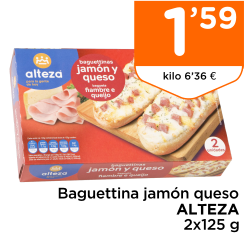 Baguettina jam?n queso ALTEZA 2x125 g