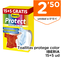 Toallitas protege color IBERIA 15+5 ud