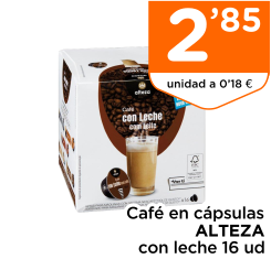 Caf? en c?psulas ALTEZA caf? c/leche 16 ud