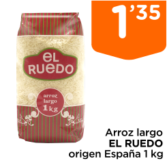 Arroz largo EL RUEDO origen Espa?a 1 kg