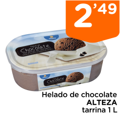 Helado de chocolate ALTEZA tarrina 1 L