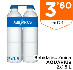 Bebida isot?nica AQUARIUS 2x1.5 L
