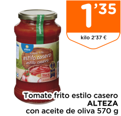 Tomate frito estilo casero ALTEZA con aceite de oliva 570 g