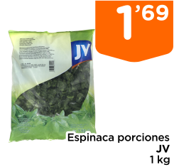 Espinaca porciones JV 1 kg