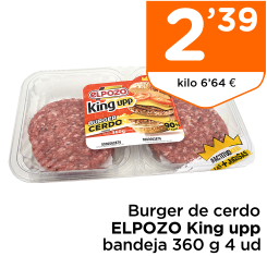 Burger de cerdo ELPOZO 360 g 4 ud