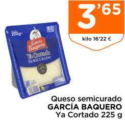 Queso semicurado GARC?A BAQUERO Ya Cortado 225 g