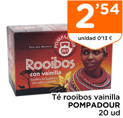 T? rooibos vainilla POMPADOUR 20 ud