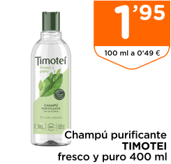 Champ? purificante TIMOTEI fresco y puro 400 ml