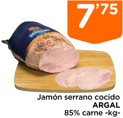 Jam?n serrano cocido ARGAL 85% carne -kg-