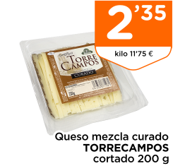 Queso mezcla curado TORRECAMPOS cortado 200 g
