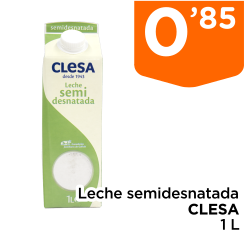 Leche semidesnatada CLESA 1 L