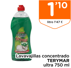Lavavajillas concentrado TERYMAR ultra 750 ml