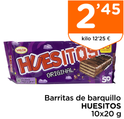 Barritas de barquillo HUESITOS 10x20 g