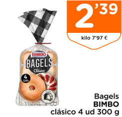 Bagels BIMBO cl?sico 4 ud 300 g
