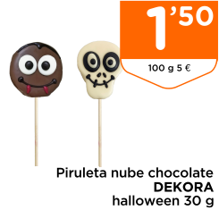 Piruleta nube chocolate DEKORA halloween 30 g