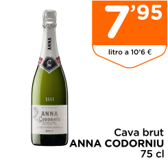 Cava brut ANNA CODORNIU 75 cl