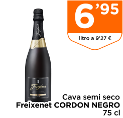 Cava semi seco Freixenet CORDON NEGRO 75 cl