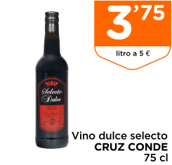 Vino dulce selecto CRUZ CONDE 75 cl