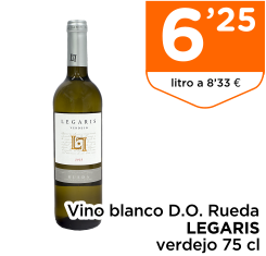 Vino blanco D.O. Rueda LEGARIS verdejo 75 cl