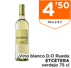 Vino blanco D.O Rueda ETC?TERA verdejo 75 cl