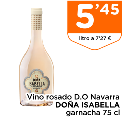 Vino rosado D.O Navarra DO?A ISABELLA garnacha 75 cl