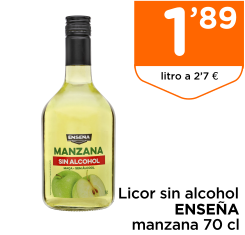 Licor sin alcohol ENSE?A manzana 70 cl