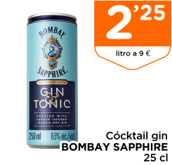 C?cktail gin BOMBAY SAPPHIRE 25 cl