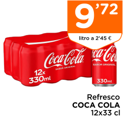 Refresco COCA COLA 12x33 cl