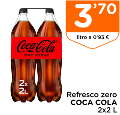 Refresco zero COCA COLA 2x2 L