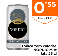 T?nica zero calor?as NORDIC Mist lata 25 cl