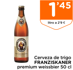 Cerveza de trigo FRANZISKANER premium weissbier 50 cl