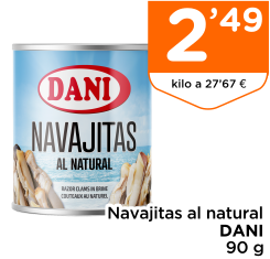 Navajitas al natural DANI 90 g