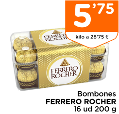 Bombones FERRERO ROCHER 16 ud 200 g