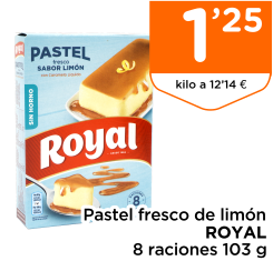 Pastel fresco de lim?n ROYAL 8 raciones 103 g