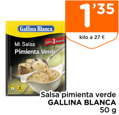 Salsa pimienta verde GALLINA BLANCA 50 g