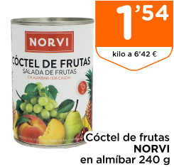 C?ctel de frutas NORVI en alm?bar 240 g