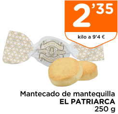 Mantecado de mantequilla EL PATRIARCA 250 g