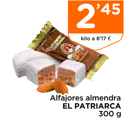 Alfajores almendra EL PATRIARCA 300 g