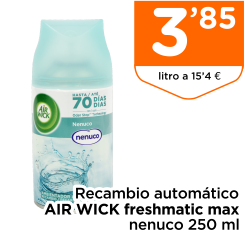 Recambio autom?tico AIR WICK freshmatic max nenuco 250 ml