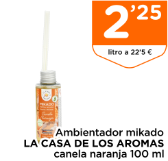 Ambientador mikado LA CASA DE LOS AROMAS canela naranja 100 ml