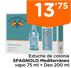 Estuche de colonia SPAGNOLO Mediterr?neo vapo 75 ml + Deo 200 ml