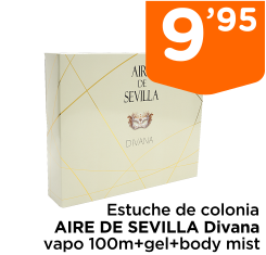 Estuche de colonia AIRE DE SEVILLA Divana vapo 100m+gel+body mist