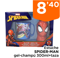 Estuche SPIDER-MAN gel-champ? 300ml+taza