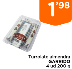 Turrolate almendra GARRIDO 4 ud 200 g