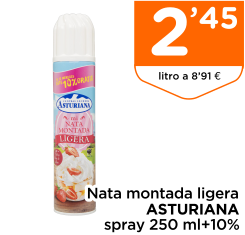 Nata montada ligera ASTURIANA spray 250 ml+10%